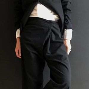 Pip Squeak Chapeau Black Linen Pants